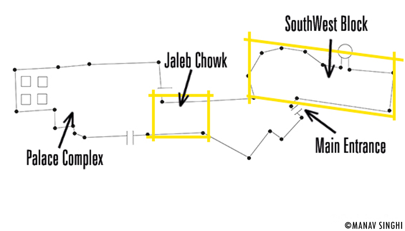 SouthWest Block of Jaigarh Fort.