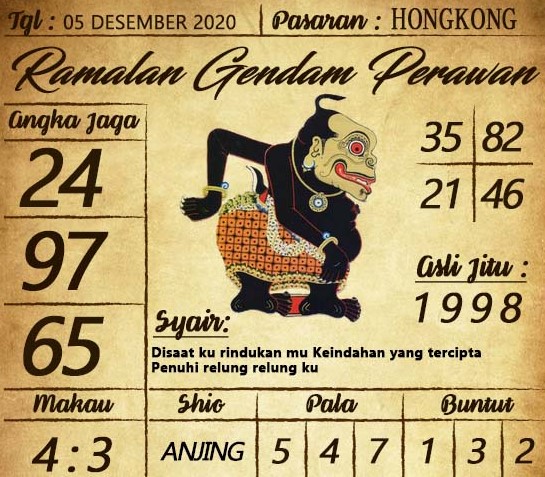 Syair Hk Malam Ini Jitu Sabtu 05122020 Bocoran Togel