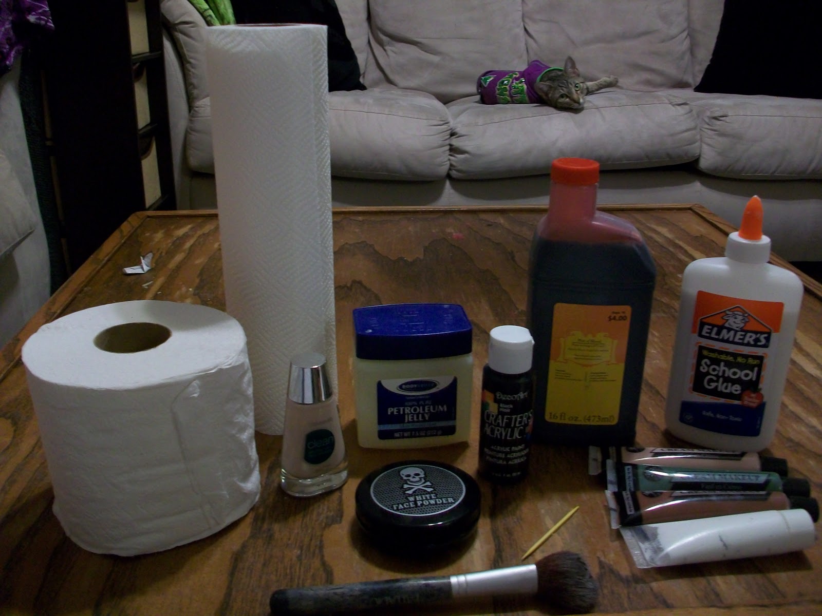 How To Do Zombie Makeup With Toilet Paper