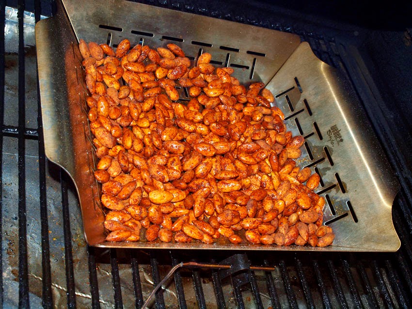 Pellet Smoker Cooking Smoked Chile Lime Almonds