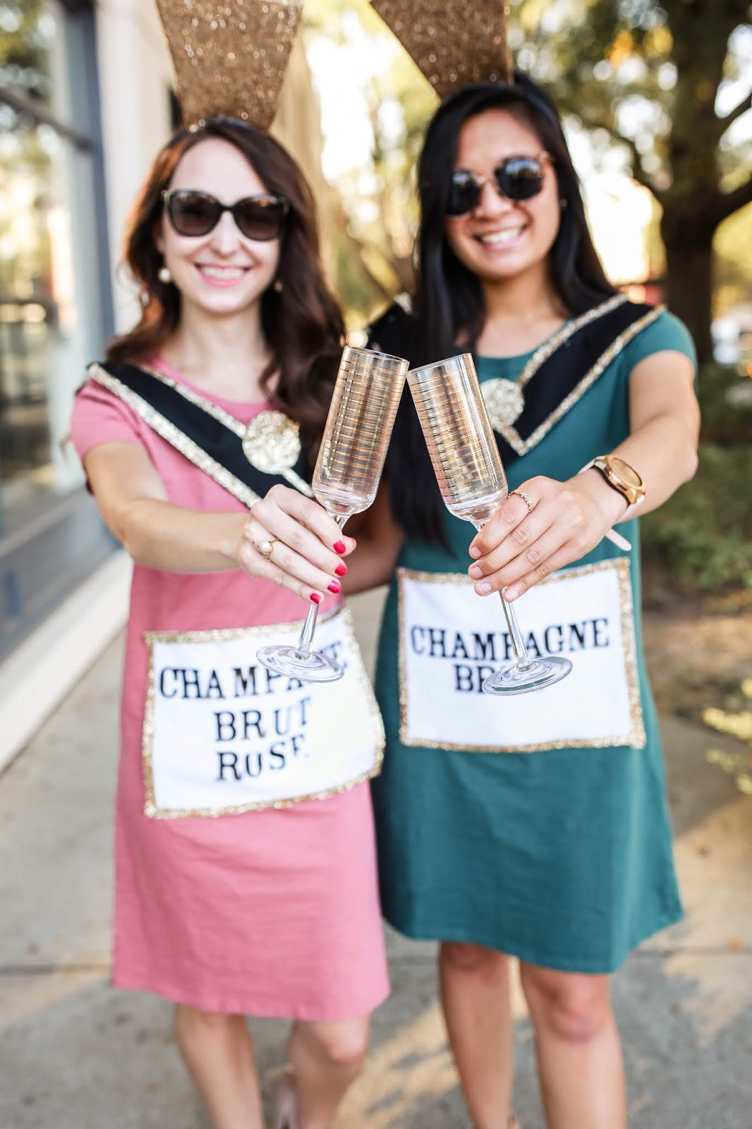 DIY Halloween Costume Champagne and Rosé Bottles [ The Daily Amy ]