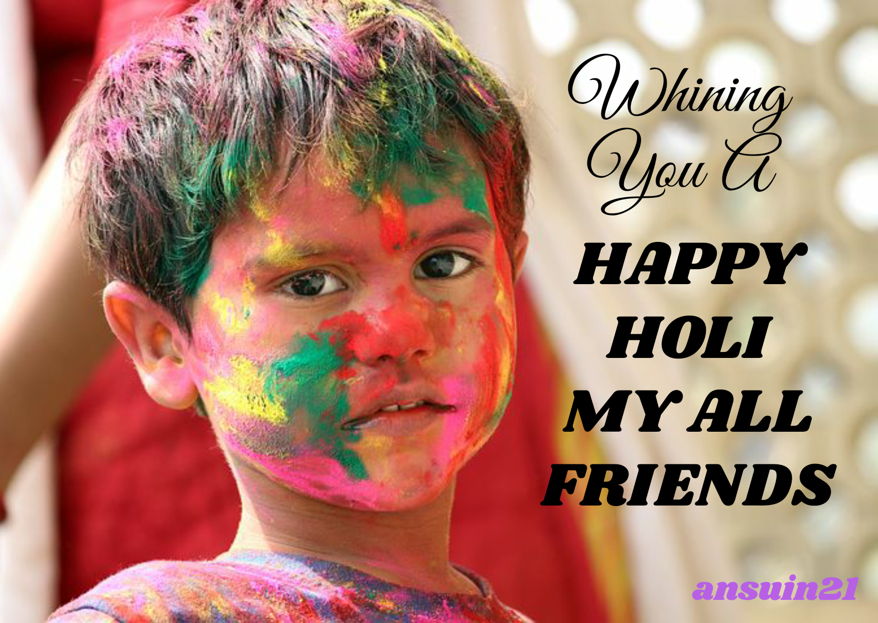 Best Beautiful Happy Holi Wishes In English, Status, Cute happy holi photo, Massage, Whatsaap Happy Holi HD Images