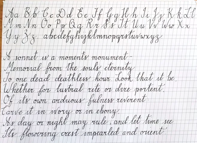 Beginning stages of learning calligraphy - it's a slow process