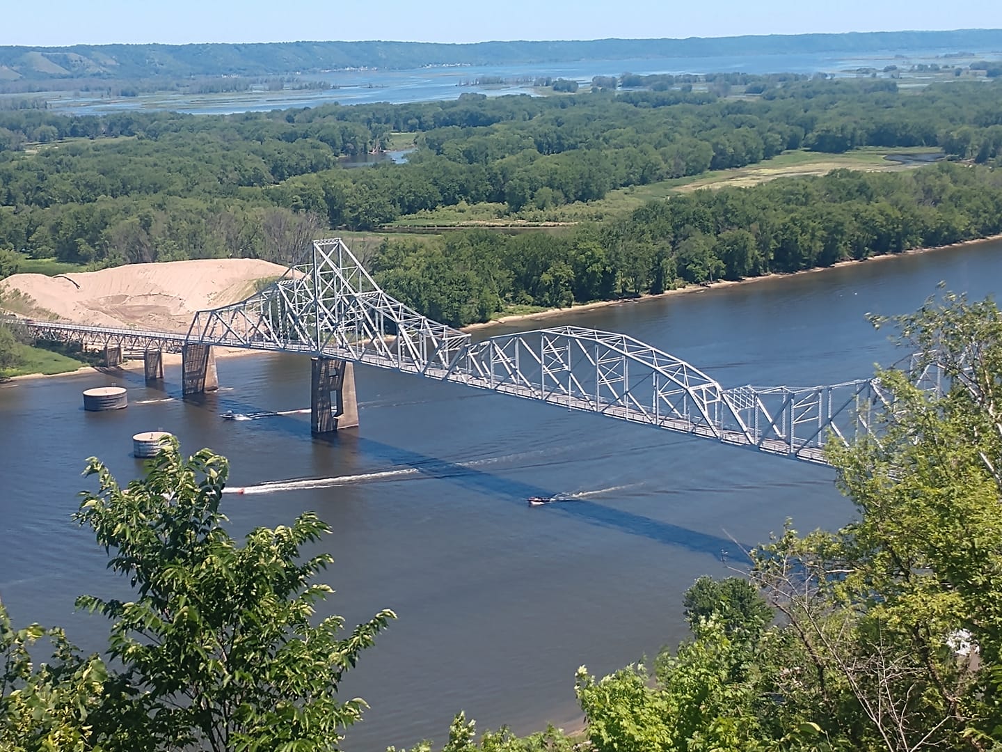 Industrial History 1931 WI82 Black Hawk Bridge over Mississippi River