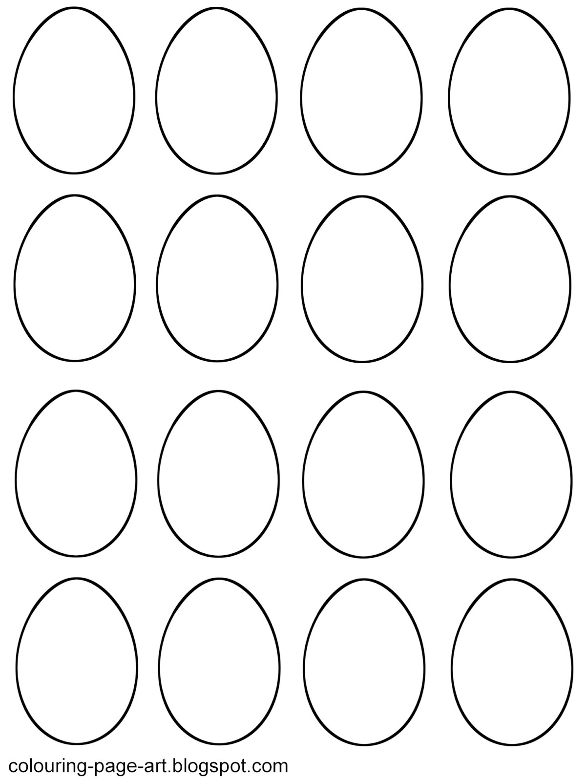 Blank Easter Egg Templates Colouring Page Art Blank Easter Egg Templates Colouring Page Art