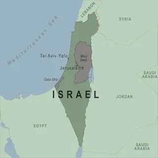 इजराइल का छेत्रफल कितना है