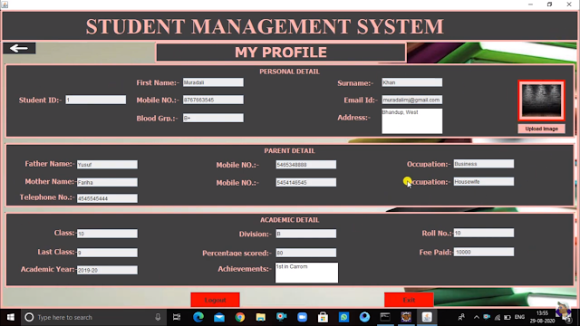 Student Management System Project using Java and MySQL