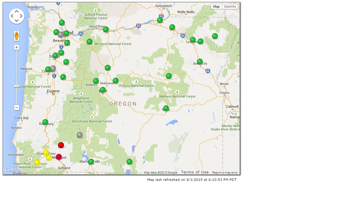 Oregon Smoke Information: August 2015