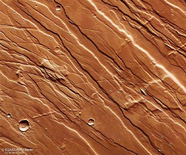 The horst and graben landscape of Ascuris Planum