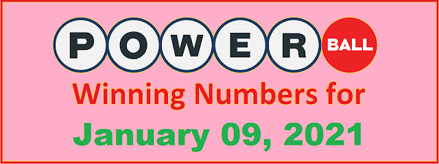 PowerBall Winning Numbers for Saturday, January 09, 2021
