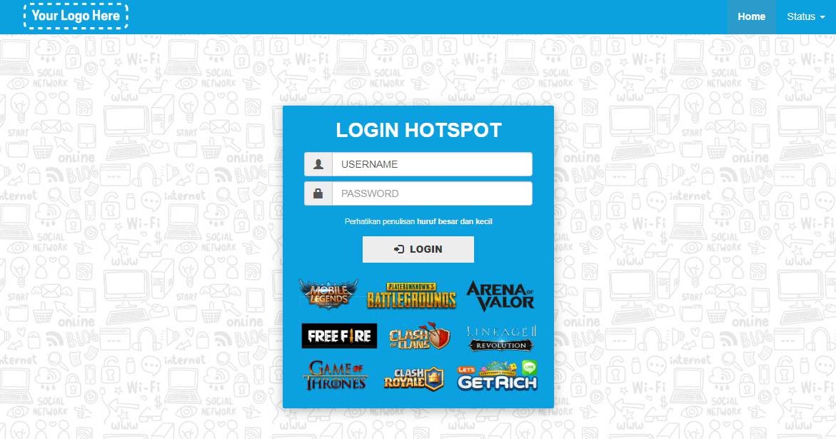 Login Page Hospot Mikrotik Template Download