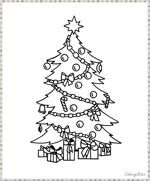 Download 16 Easy Christmas Tree Coloring Pages Free Printable for ...