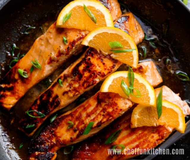 Crispy Honey Orange Glazed Salmon