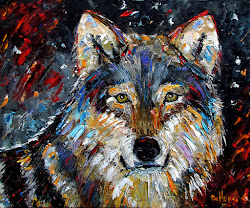 animal wolf oil wild abstract paintings painting hurd debra fine danger animals contemporary artists canvas dailypaintersabstract daily painters jazz