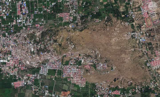 Foto Penampakan Satelit Petobo Palu Setelah Gempa Tsunami 2018 
