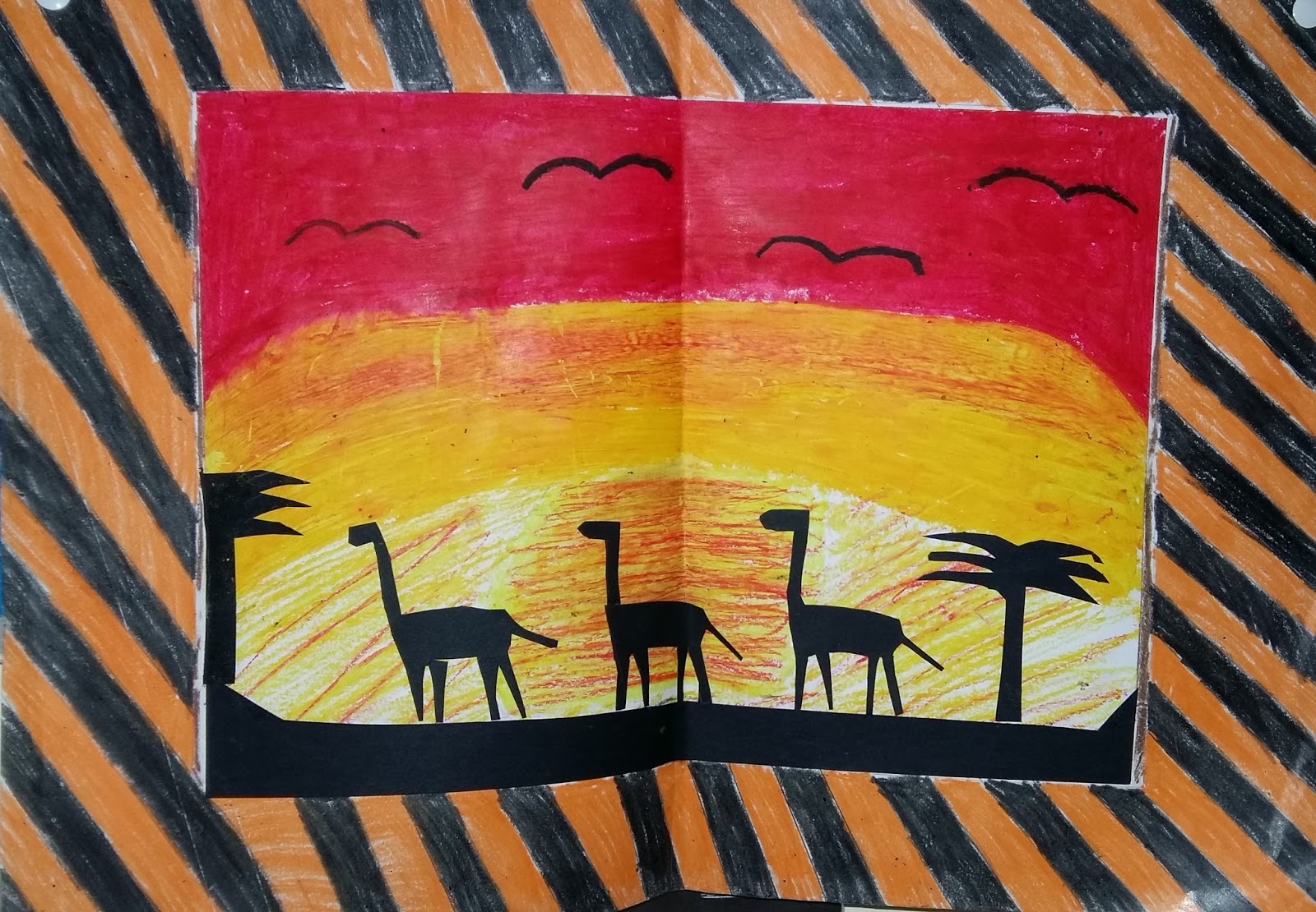 Ms. Forde's Classroom African Safari Art