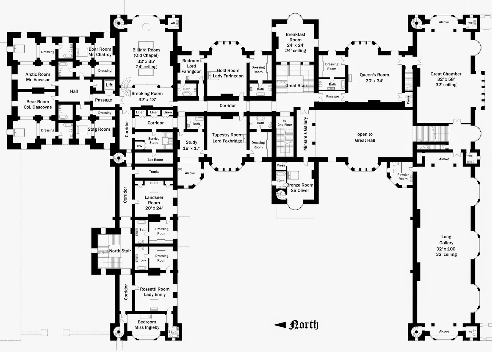 Lord Foxbridge ...in progress: Floor Plans: Foxbridge Castle