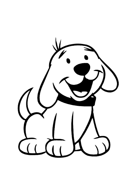 Free cute puppy cartoon coloring pages