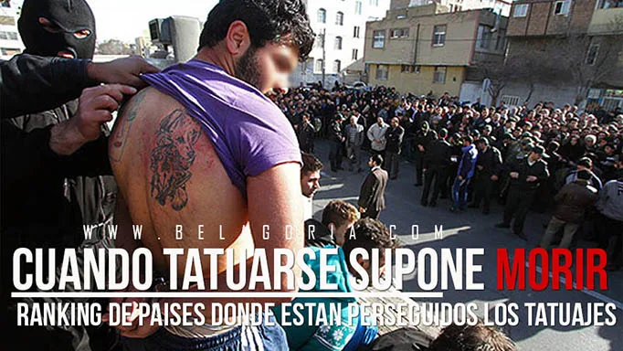 Hombre humillado ante una multitud y golpeado en Iran por llevar tatuajes