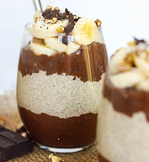 Peanut Butter Cup Chia Seed Pudding #healthydiet #paleo #whole30 #peanut #butter