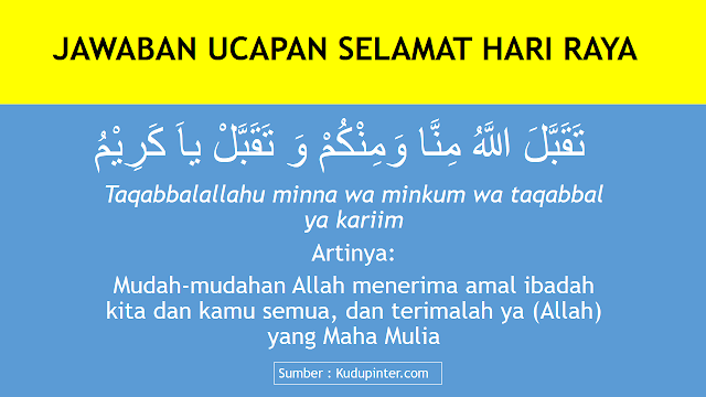 Taqabbalallahu Minna Wa Minkum Tulisan Arab, Artinya, dan Jawaban