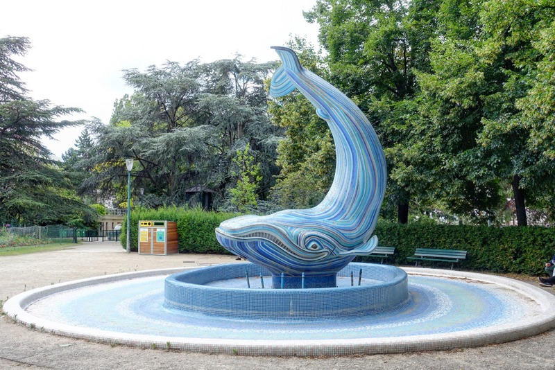 Paris Fontaine de la Baleine Bleue Square Saint Eloi XIIème