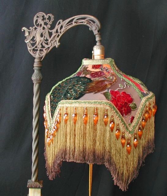 vintage lamp embroidery