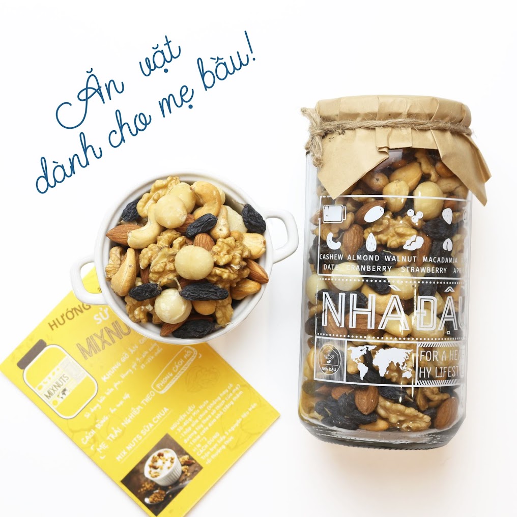 [A36] Mixnuts 5 loại hạt giúp thai phụ đủ dưỡng chất