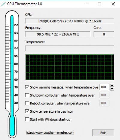 Monitor y verificador de temperatura de la CPU
