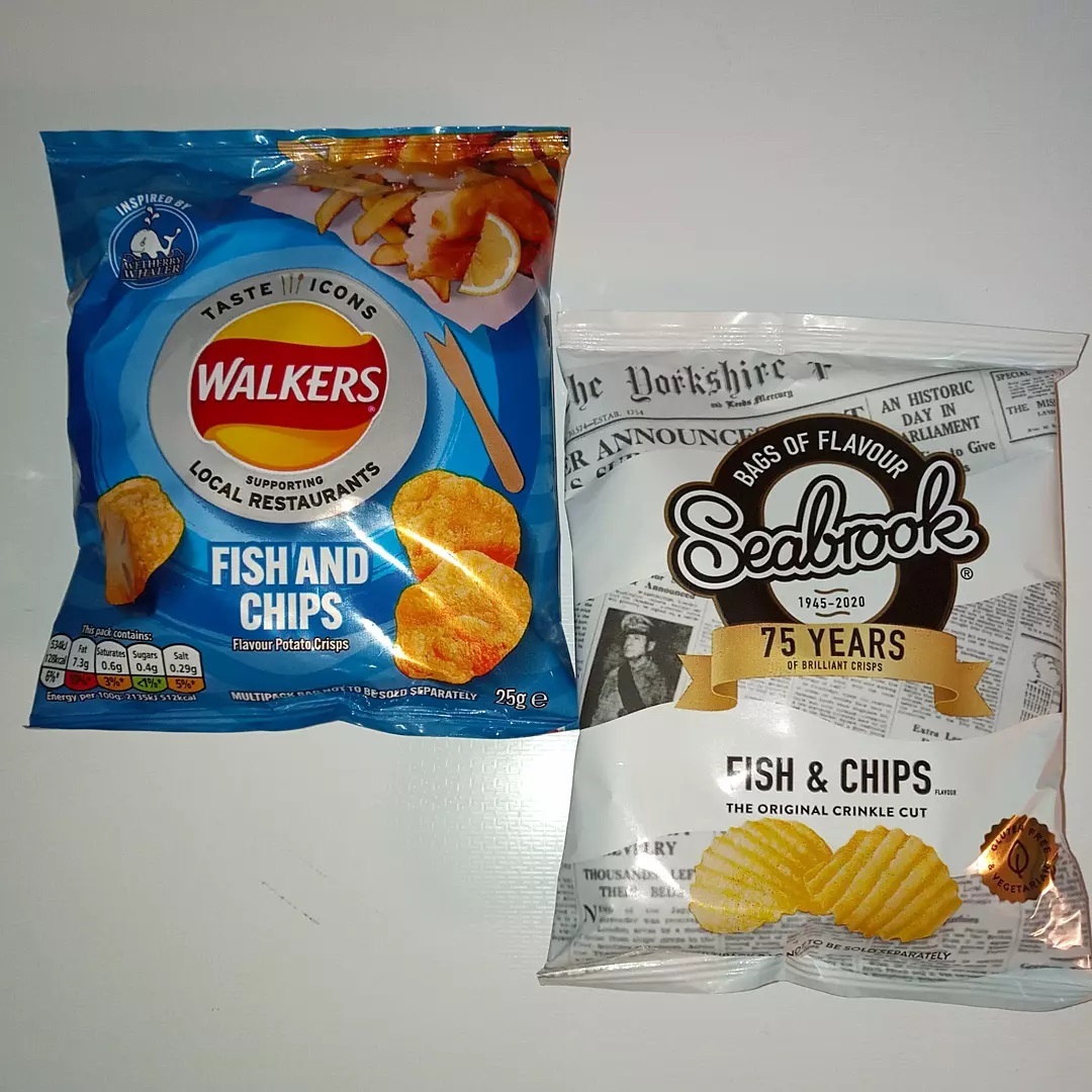 Supersupergirl's Food Reviews Seabrook Vs Walkers Fish and Chips Crisps