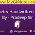 Geometry Handwritten Notes PDF By - Pradeep Sir