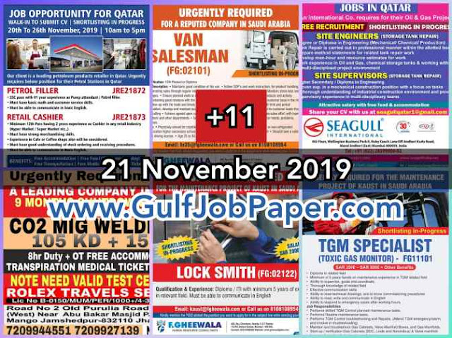 Gulf Overseas Jobs {21_Nov} 14 GulfJobss