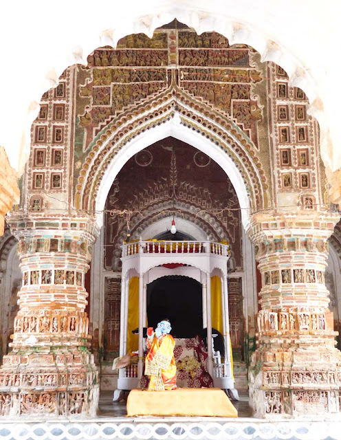 The idol of Krishna inside the Lalaji Temple, Kalna Rajbari Temple complex, West Bengal