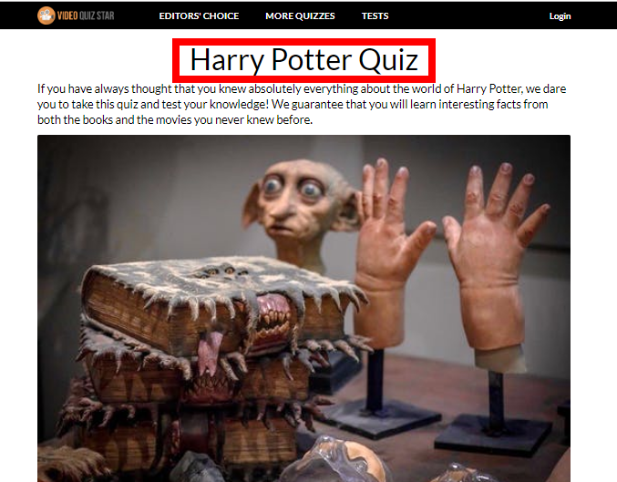 Videoquizstar Harry Potter Quiz Answers