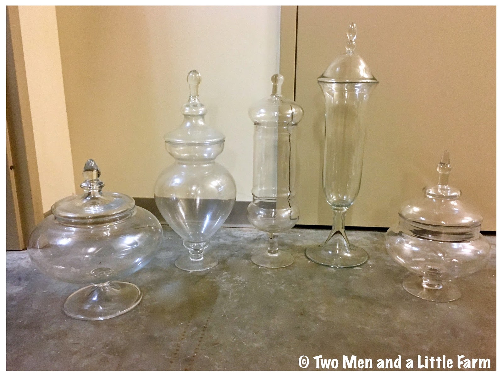 Two Men and a Little Farm APOTHECARY JARS DEAL