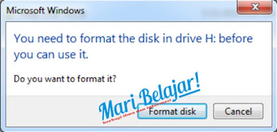 Need to format the disk
