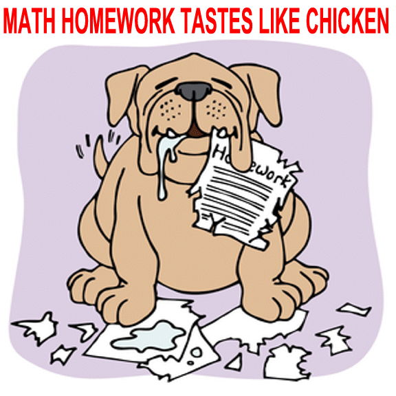 dog eat homework gif