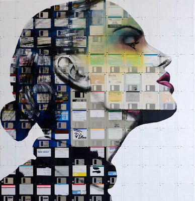 Nick Gentry floppy disk portrait