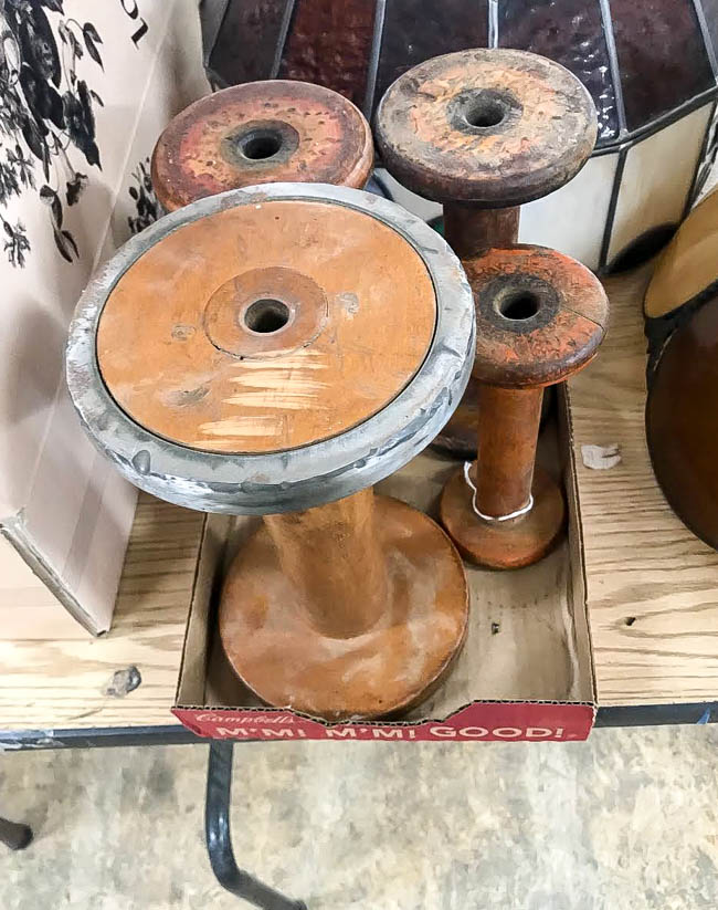 Vintage wood spools