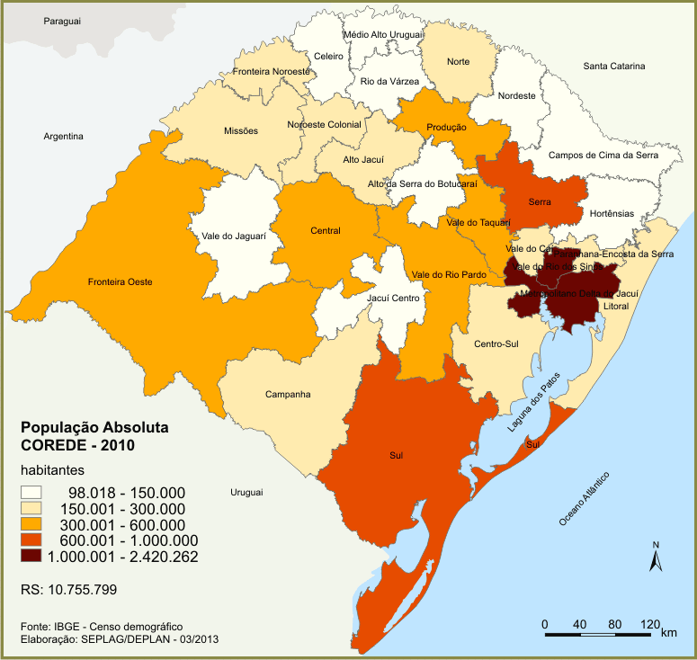 População Absoluta Do Rio Grande Do Sul