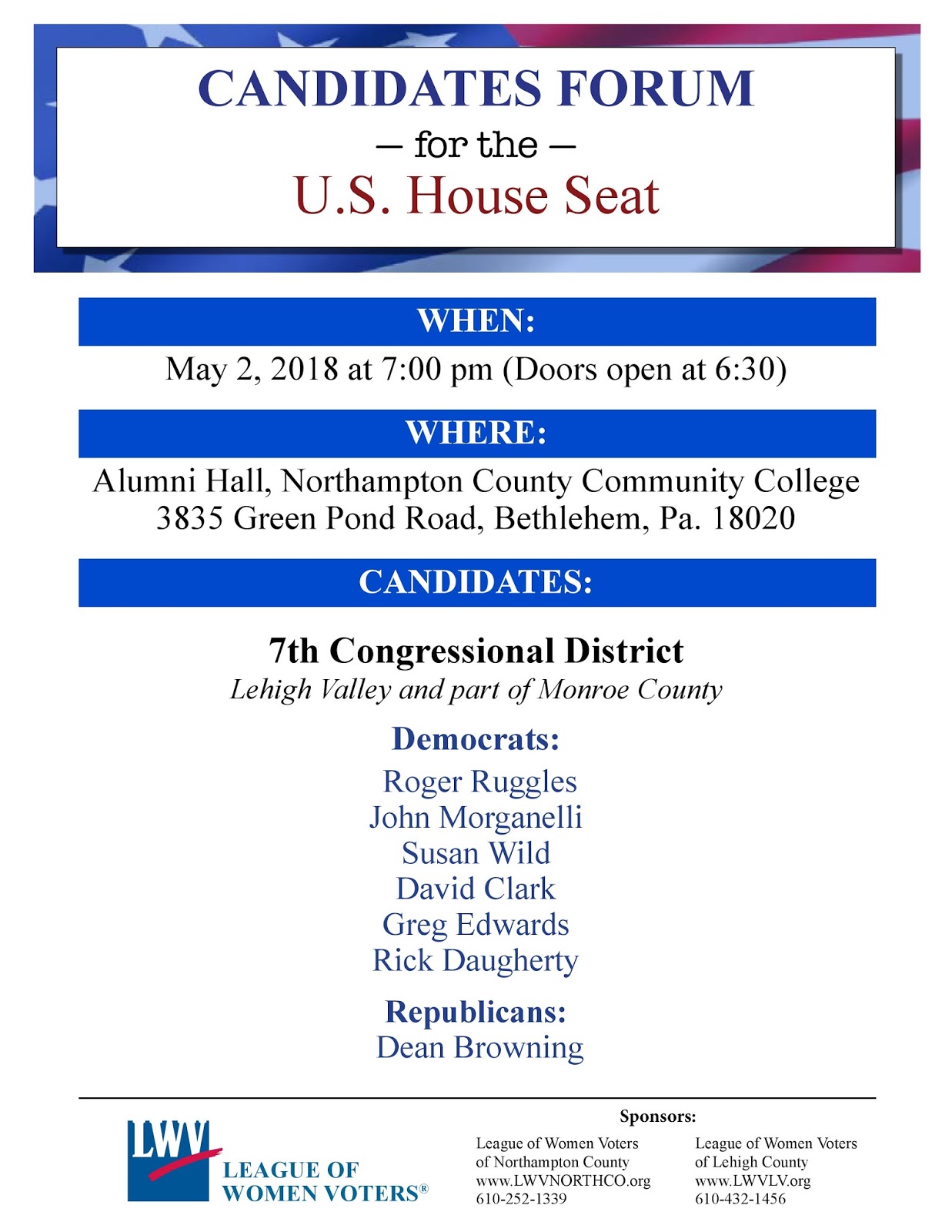 lehigh valley ramblings reminder lwv to host congressional forum congressional forum flyer
