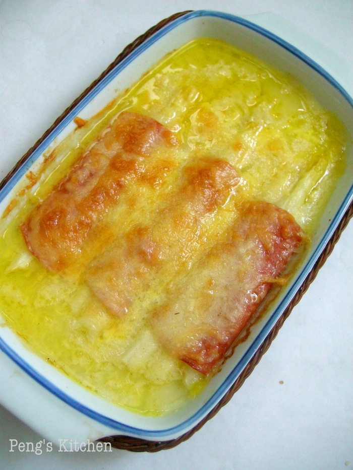 Peng's Kitchen White Asparagus & Ham Gratin