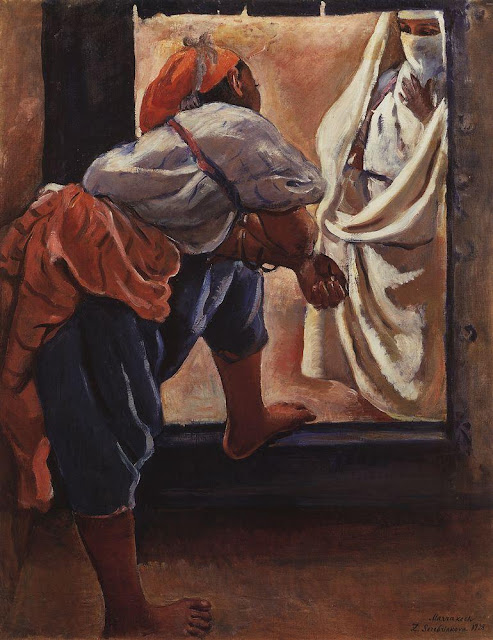Серебрякова Зинаида Евгеньевна - Марокко. Фигуры в дверях. 1928