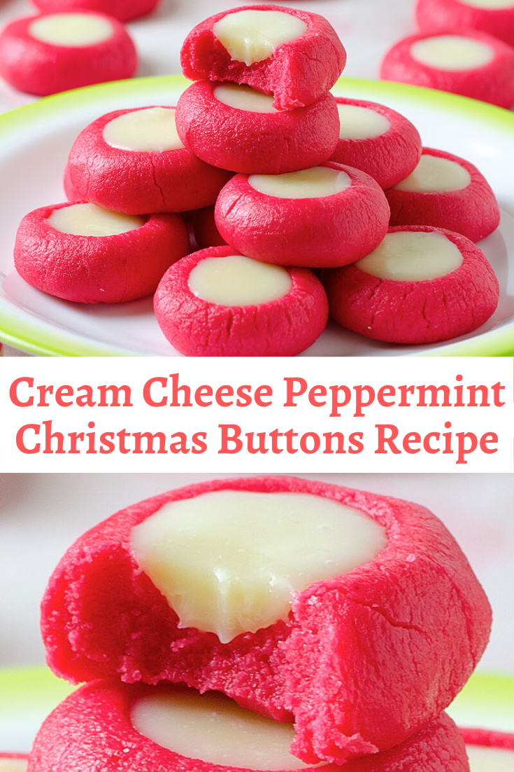 Cream Cheese Peppermint Christmas Buttons Recipe
