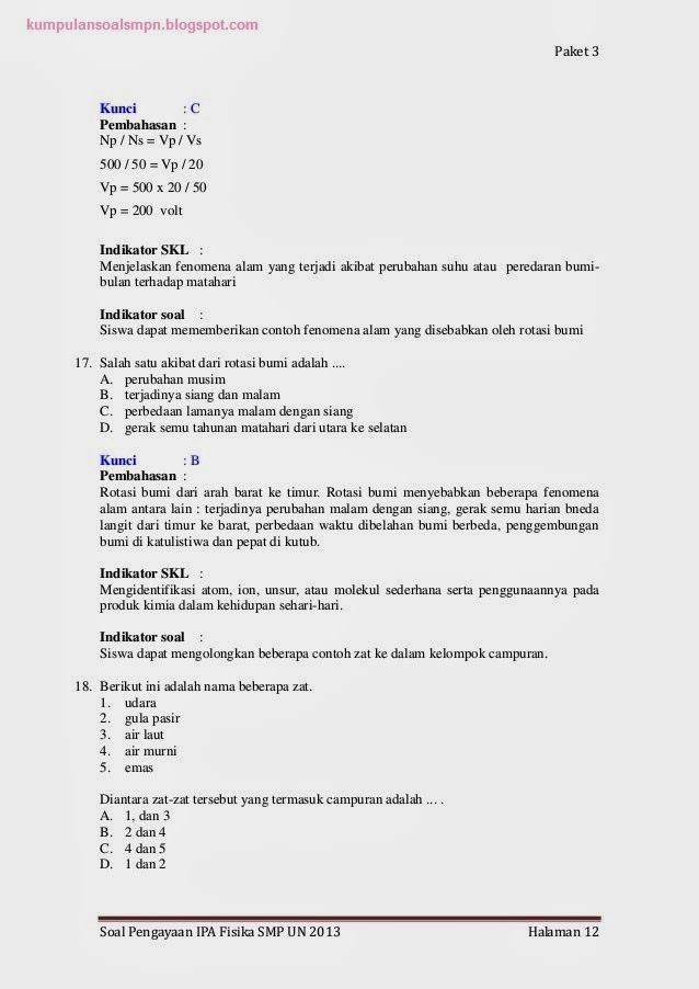 Contoh Soal Fisika Atom