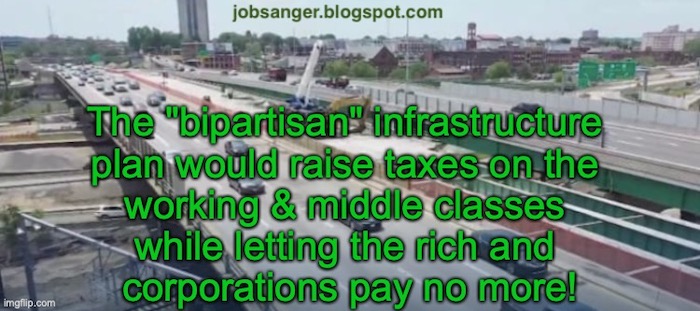 Bipartisan Infrastructure Plan Raises Taxes Wrong People