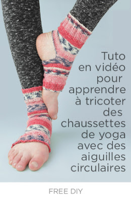 chaussettes de yoga au tricot