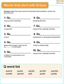 Four Letter Words With Q - Social Letter