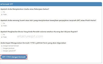 Cara e-Filing SPT 1770 S Terbaru di DJPOnline