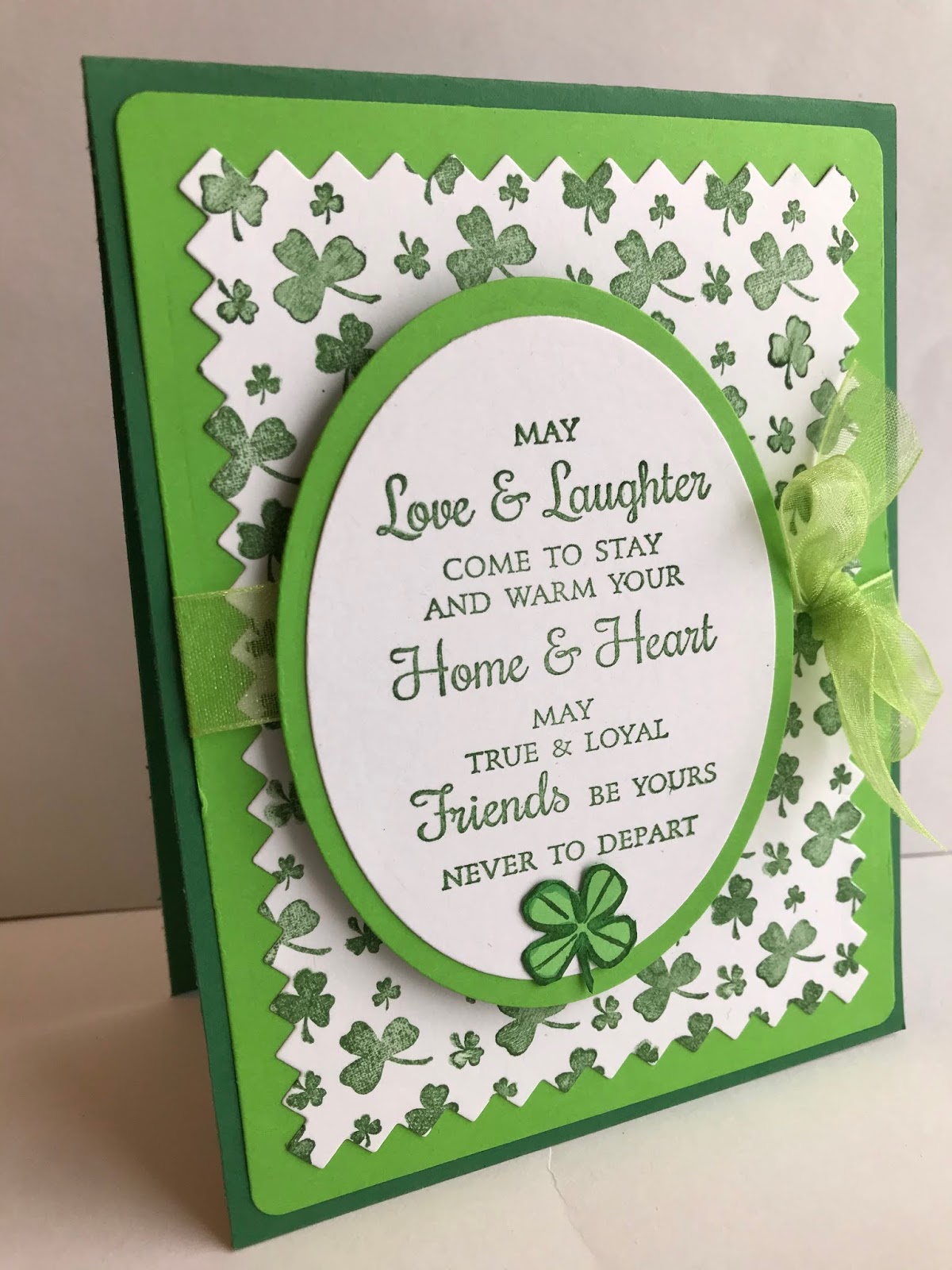 Four Leaf Clover Rubber Stamp By DRS Designs 
